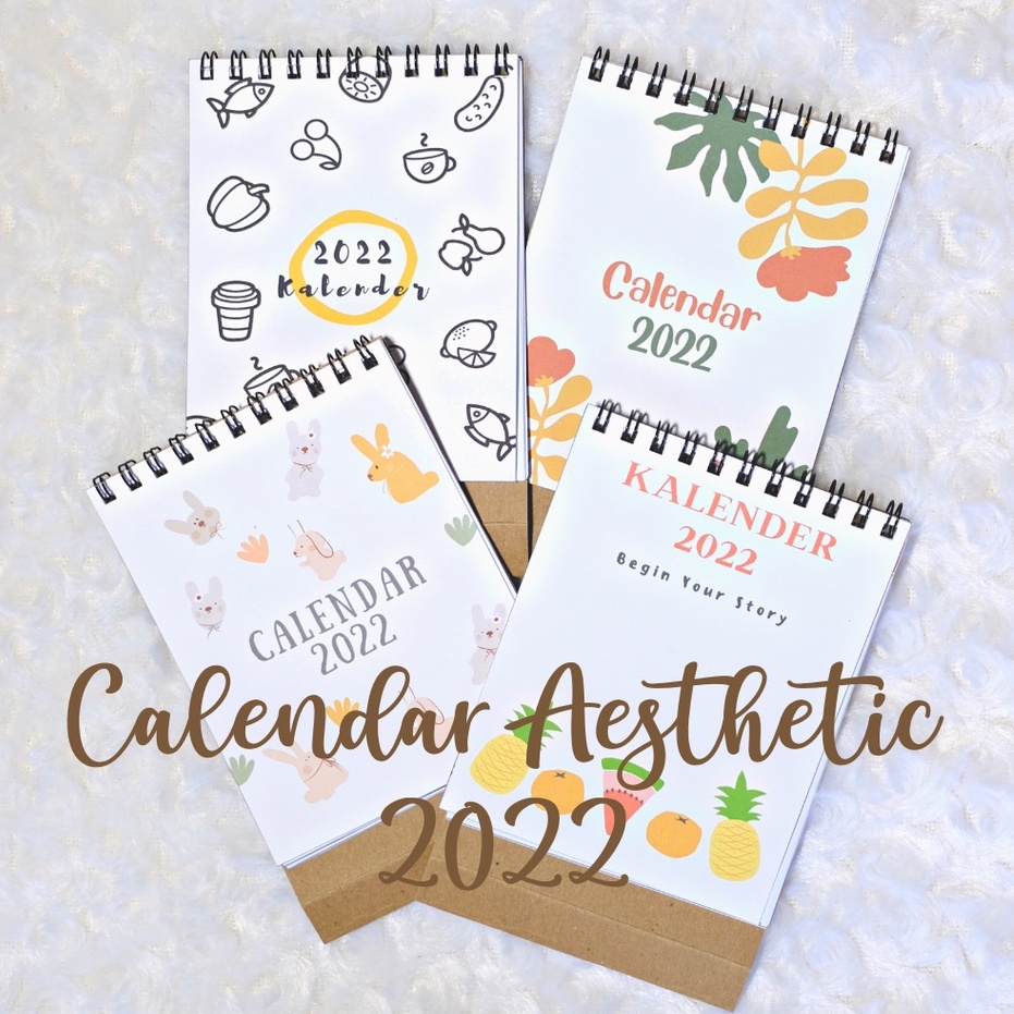Kalender Calendar Meja Mini Aesthetic 2022 Lucu / Kalender Murah / Kalender tahun 2022 / Kalender me