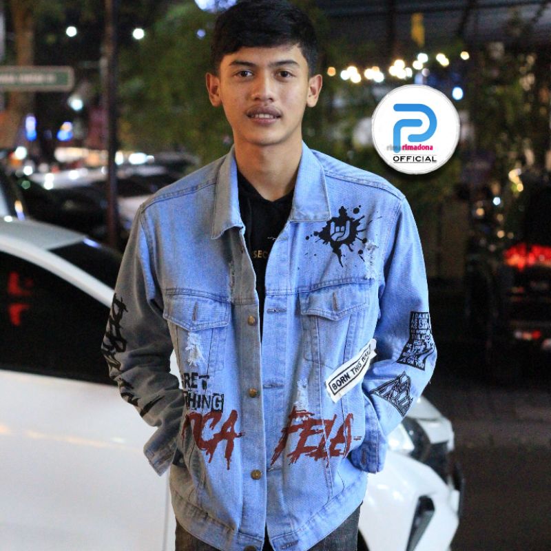 JAKET JEANS ROBEK RIPPED  TERBARU MODEL TERBARU JAKET JEANS HITAM SNOW COUPLE JAKET JEANS HITS JAKET DENIM ORIGINAL BANDUNG PREMIUM JAKET JEANS SANTAI/FASHION/OOTD/JAKET JEANS JAKET JEANS PRIMADONA OFFICIAL JAKET POLOS WARNA JAKET JEANS BLACKSENWOSH