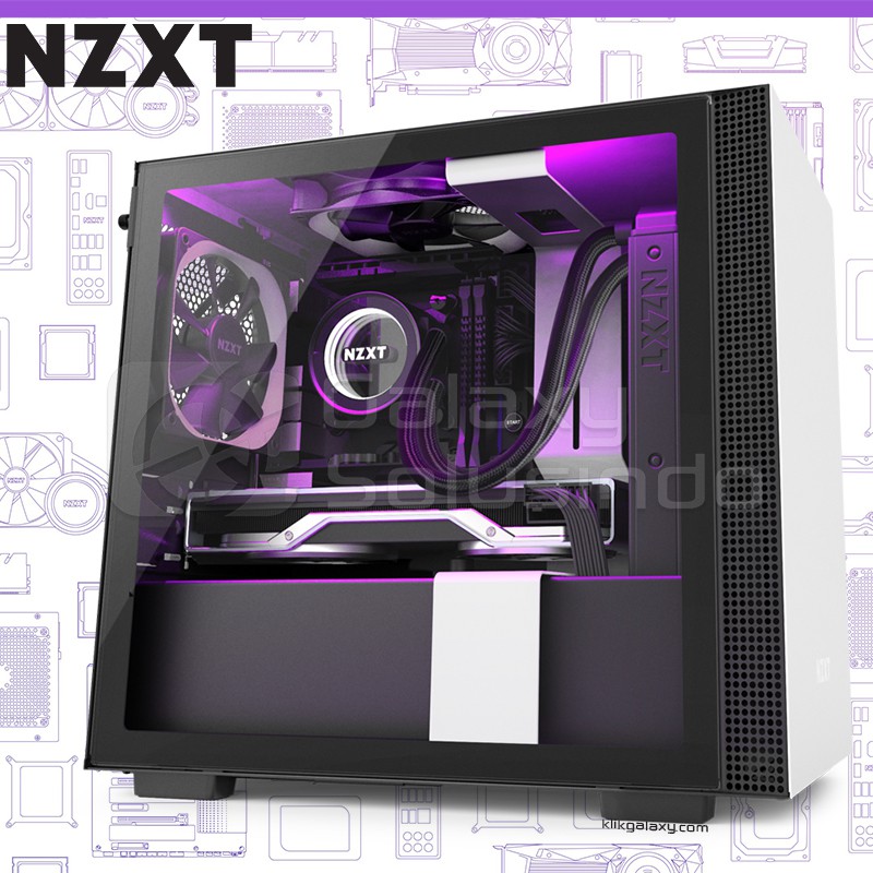 CASING NZXT H210i Matte White Tempered Glass Mini-ITX Gaming Case