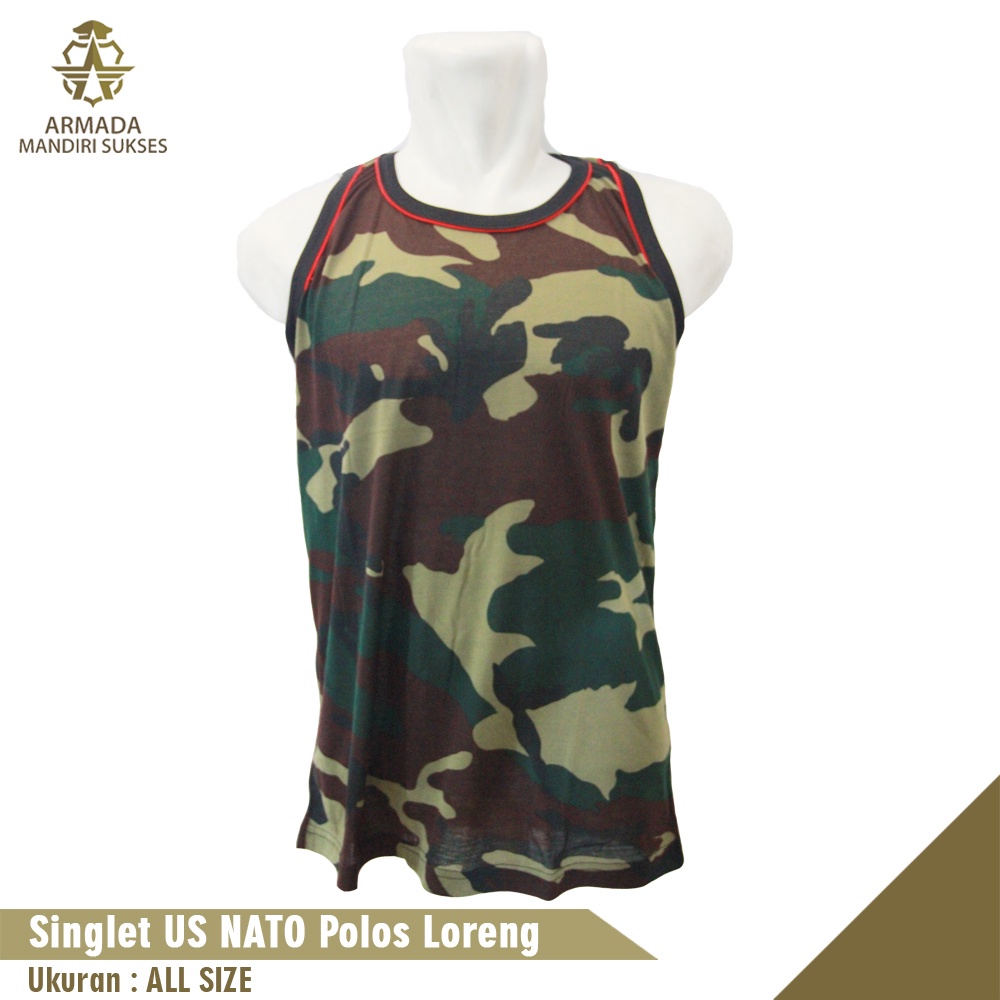 Kaos Singlet Loreng US Nato - Kaos Dalam Loreng