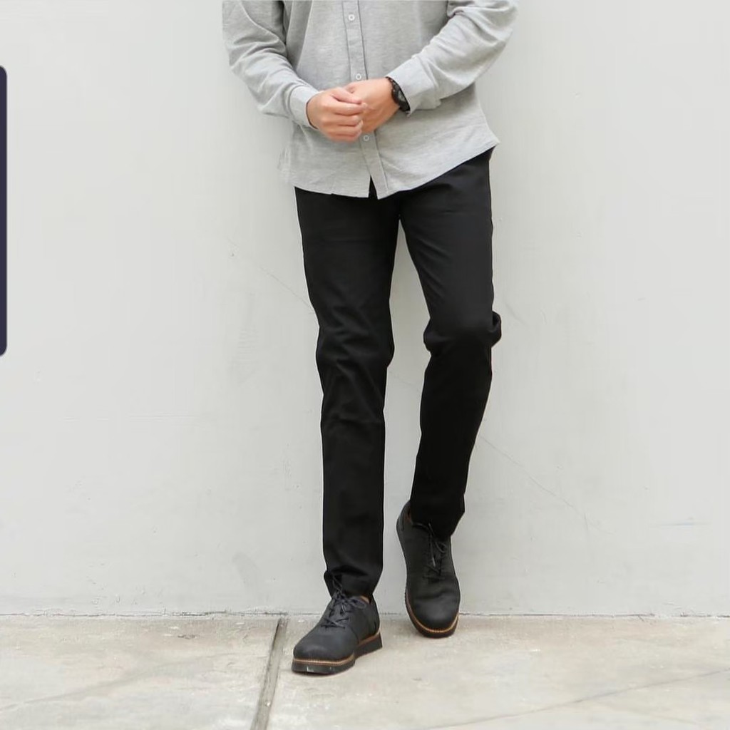 Celana Chino Hitam Panjang Pria By Suapparel.co