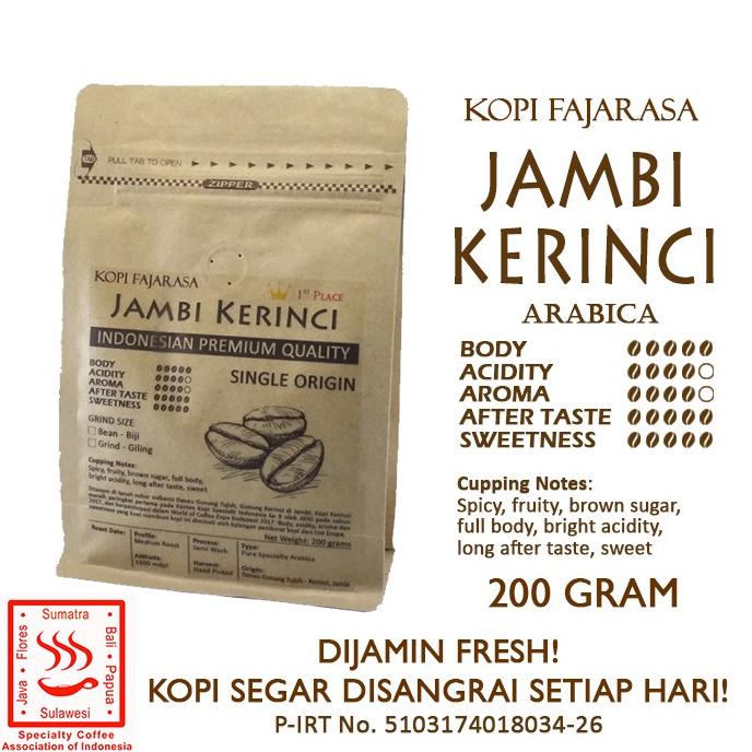 

[ COD ] Kopi Fajarasa Jambi Kerinci Biji Kopi Arabica 200 gram FREE ONGKIR Kode 615