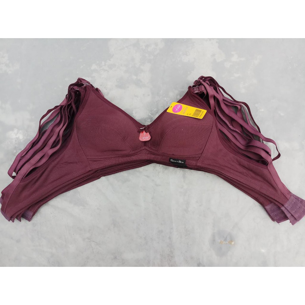 Bra Wanita / BH Sport Tanpa Kawat Katun /  Sportbra Adem dan Lembut