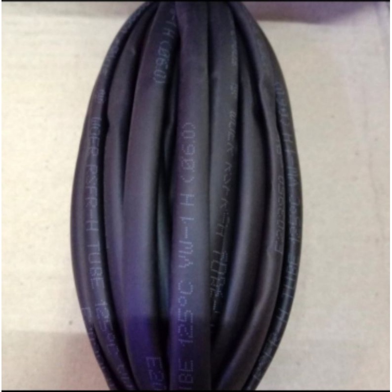 Selongsong bakar 3mm 1 roll 200meter merk WOER asli (black)