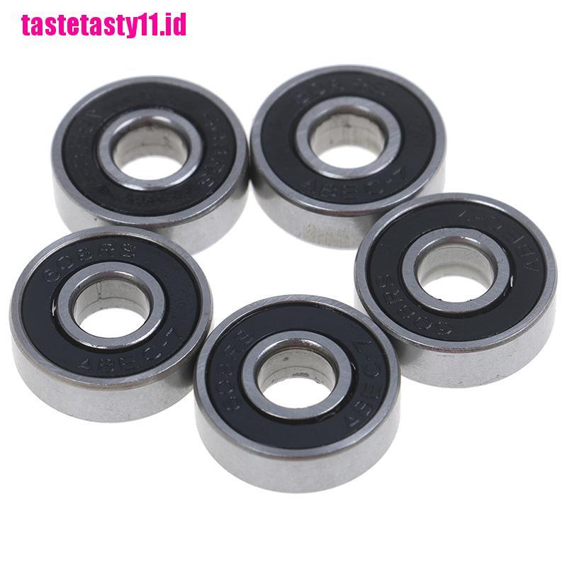 5 Pcs Bantalan Bola Segel ABEC-7 608RS Warna Hitam Untuk Skateboard