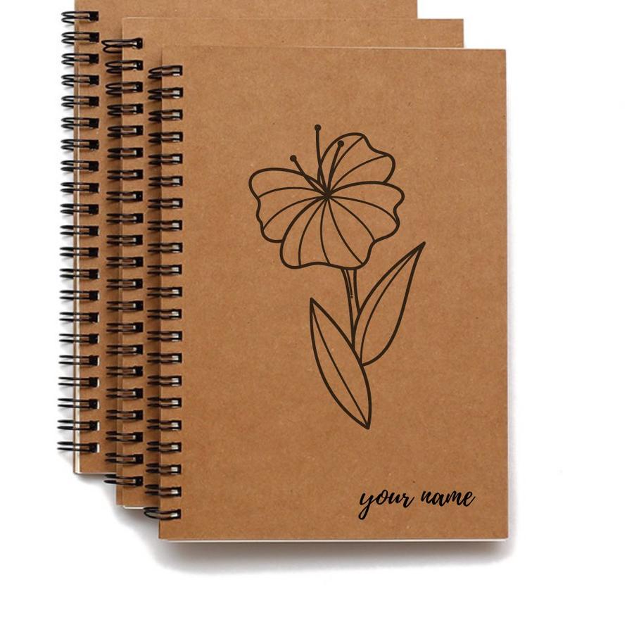 

10.10 HARGA GROSIR Notebook Floral / Tumbuhan Edition Lined Grid Dot Ukuran A5 Ring Spiral Jurnal C
