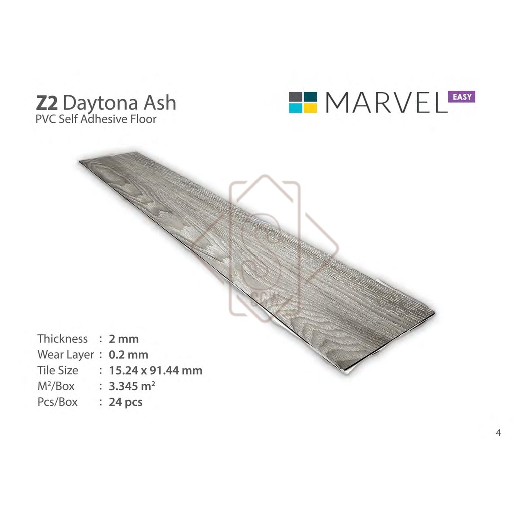 Vinyl Stiker Marvel Flooring Tebal 2mm waterproof dan self-adhesive lantai parket flooring