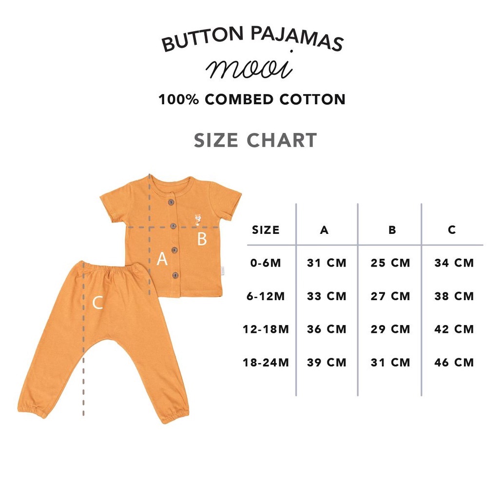 PROMO 7.7 Mooi Short Sleeve Button Setelan Piyama anak Pajamas Setelan Bayi  0-24 bulan Part 2