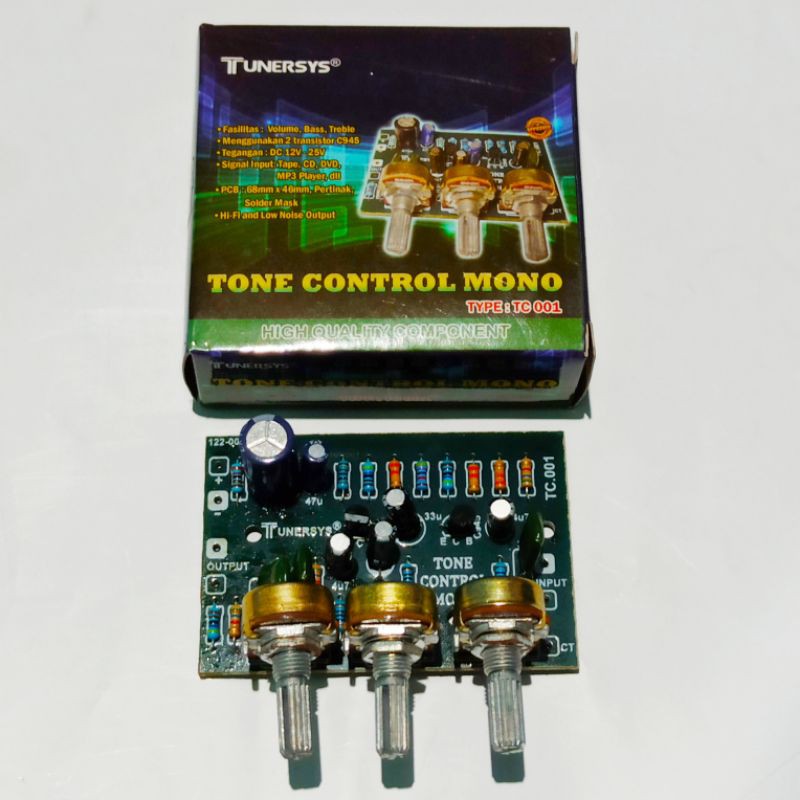Tone Control Mono 2 Transistor Tunersys TC 001