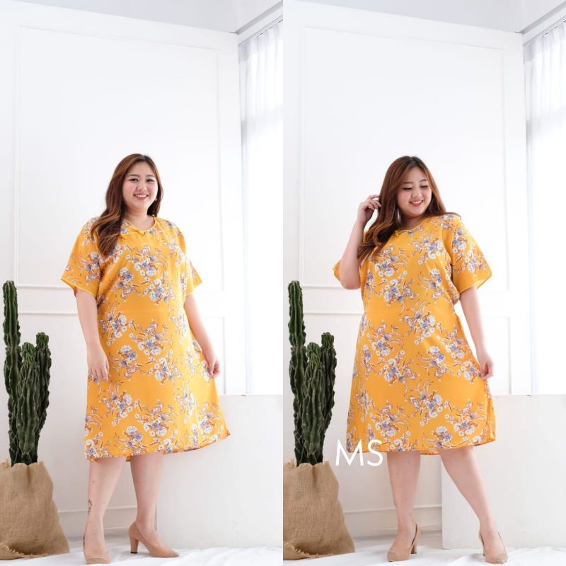 DRESS JUMBO XINGXING BUNGA, WOLFIS PREMIUM, MAXY DRESS