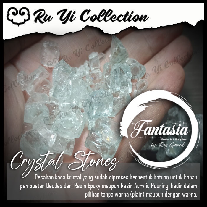 CRYSTAL STONES 450gr Batu Kristal Epoxy Geodes