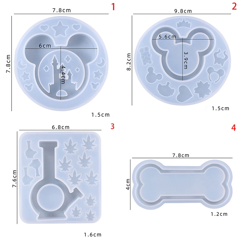 1pc Cetakan Resin Bentuk Tikus Lucu Bahan Silikon Untuk Membuat Gantungan Kunci / Perhiasan