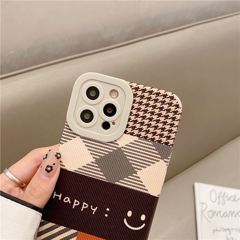 Casing Soft Case Silikon Motif Happy Face Untuk IPhone 12 13 11 Pro Max X Xs Max Xr 8856