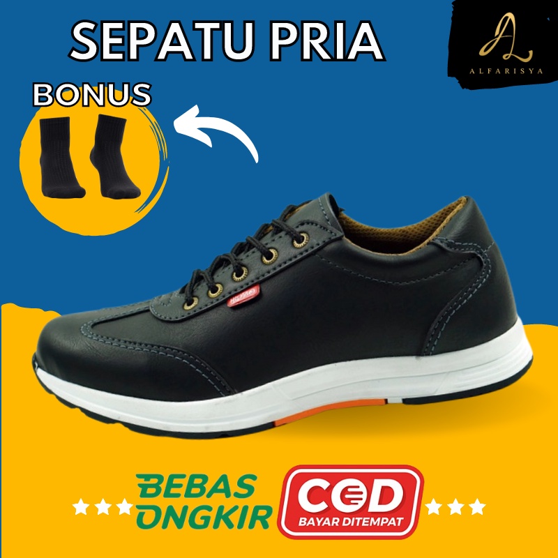 Sepatu Casual Pria Ukuran 39 40 41 42 43 Warna Hitam Coklat Tua Muda Formal Dewasa Kerja Kondangan K