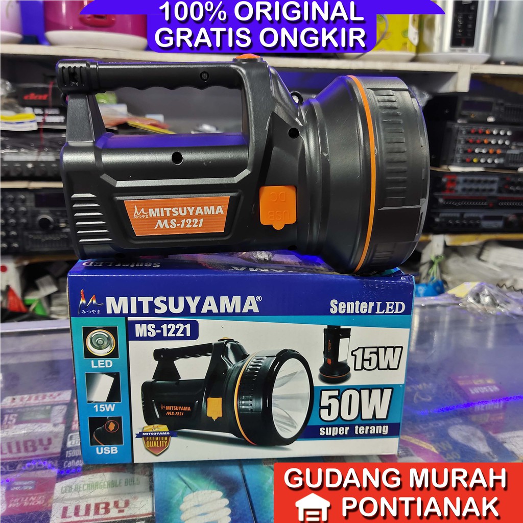 Senter BESAR 50 WATT Mitsuyama MS 1221 senter ronda jaga malam JUMBO