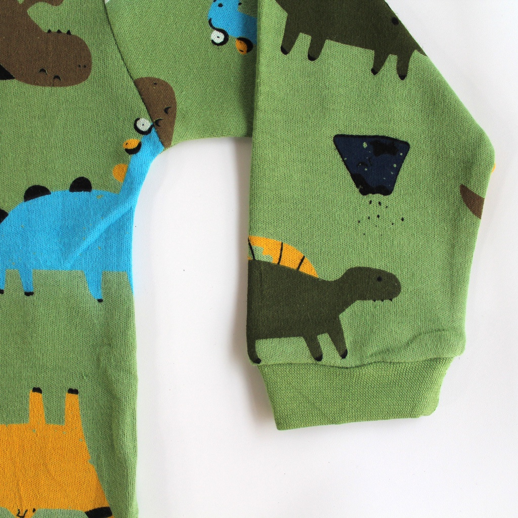 Baju Tidur Piyama Anak Premium Set DINO Bahan Katun Piyama Anak Gambar Lucu Baju Tidur Anak Bahan Katun