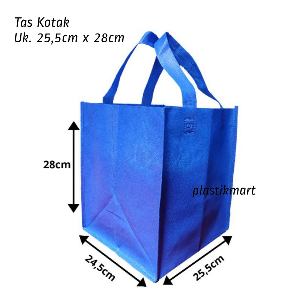 

( PER PCS ) Tas Handle Box / Tas Kue /Tas spunbond / Tas nasi kotak Uk.25,5x28 Untuk Dus 22cm