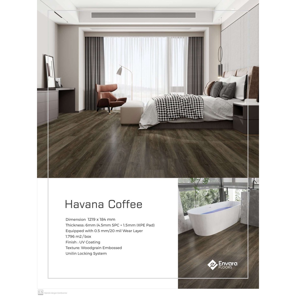 SPC Flooring Envara tebal 6mm