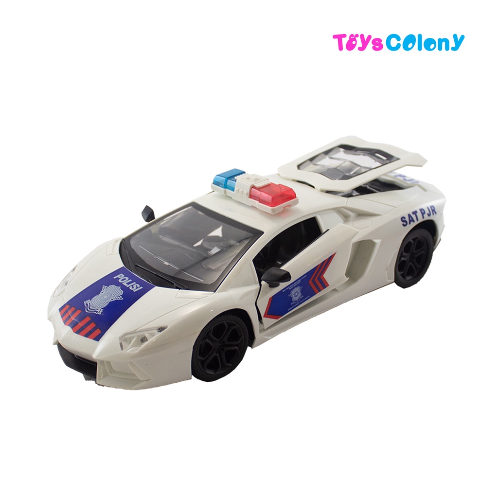 Mobil Remote Control Polisi Indonesia 1:16 Ferarri-Lamboghini 998-6/7