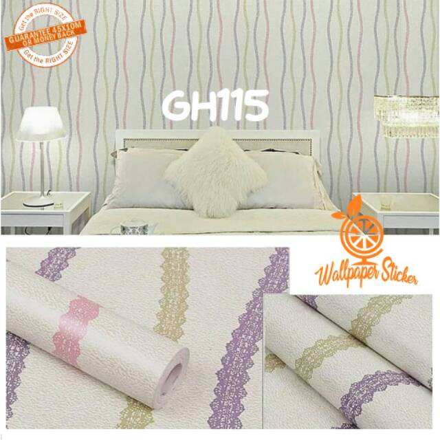 Wallpaper salur  PVC VINIL 45 cm x 10/9 m