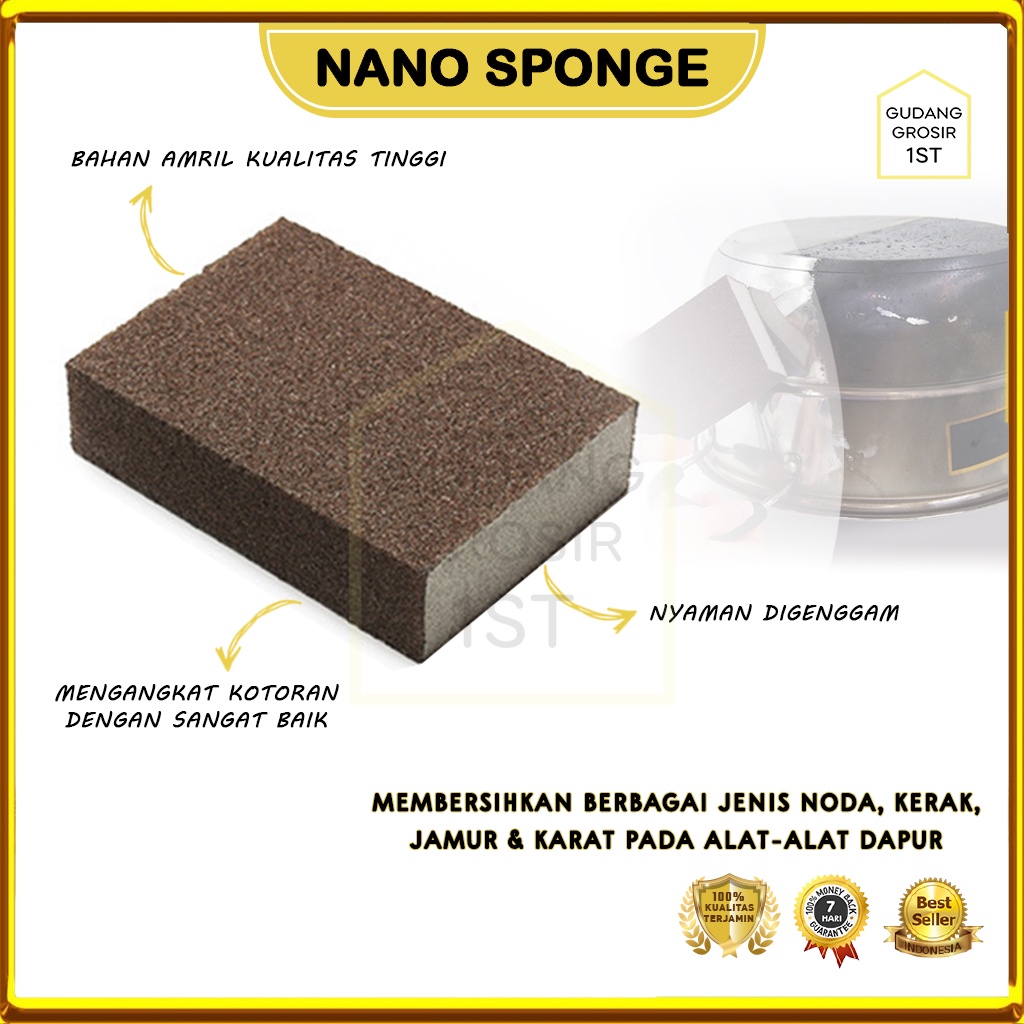Spons Kerak | Spons Pembersih Kerak | Spons Cuci Piring | Nano Magic Spons