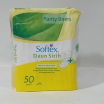 Softex kecil PANTYLINER untuk sehari-hari - keputihan 15cm isi 50 pads daun sirih pembalut wanita (no.154)