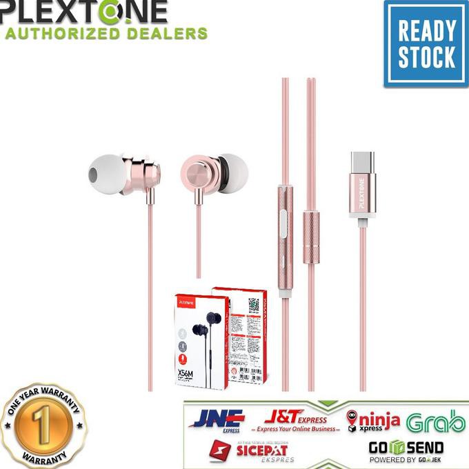 PLEXTONE X56M Headset Mic Headphone Earphone Type-C Wired Waterproof - Rose