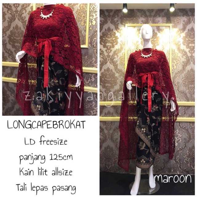 LONGCAPE BROKAT / LONGCAPE KONDANGAN / KEBAYA WISUDA / KEBAYA TUNANGAN