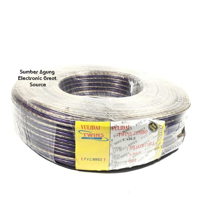 Kabel Transparan 2x30 Yulidai Twins Jembo Cable 2x30x0.14 Listrik Audi