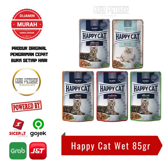 Happy Cat Pouch 85gr Makanan Basah Kucing Happy Cat