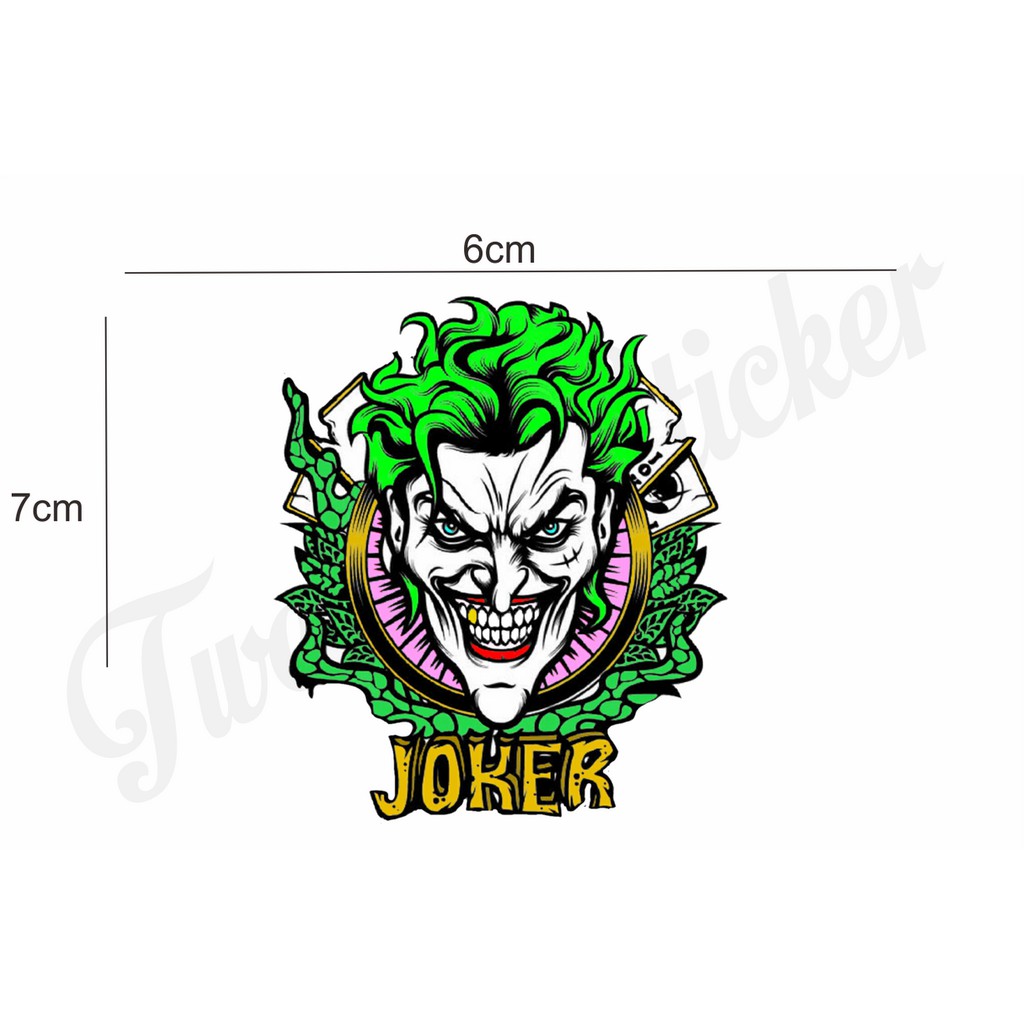 

STIKER JOKER RAMBUT HIJAU STICKER DECORATION
