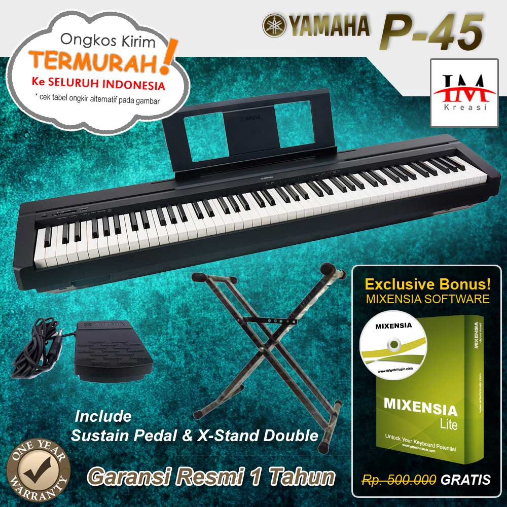 Jual Yamaha P45 - XStand Double / P-45 / P45B / P-45B Digital Piano ...