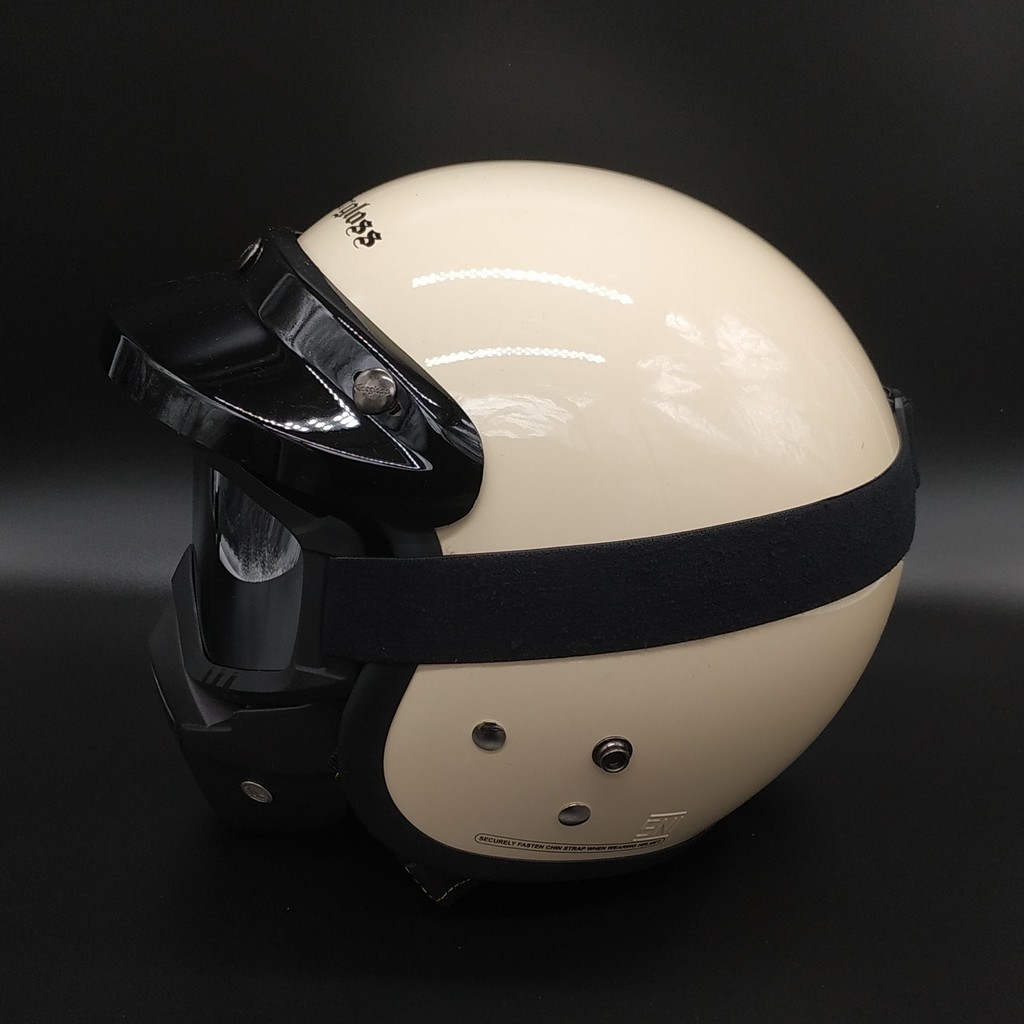 Helm Cargloss Retro | Avorio Naiade + Goggle Mask