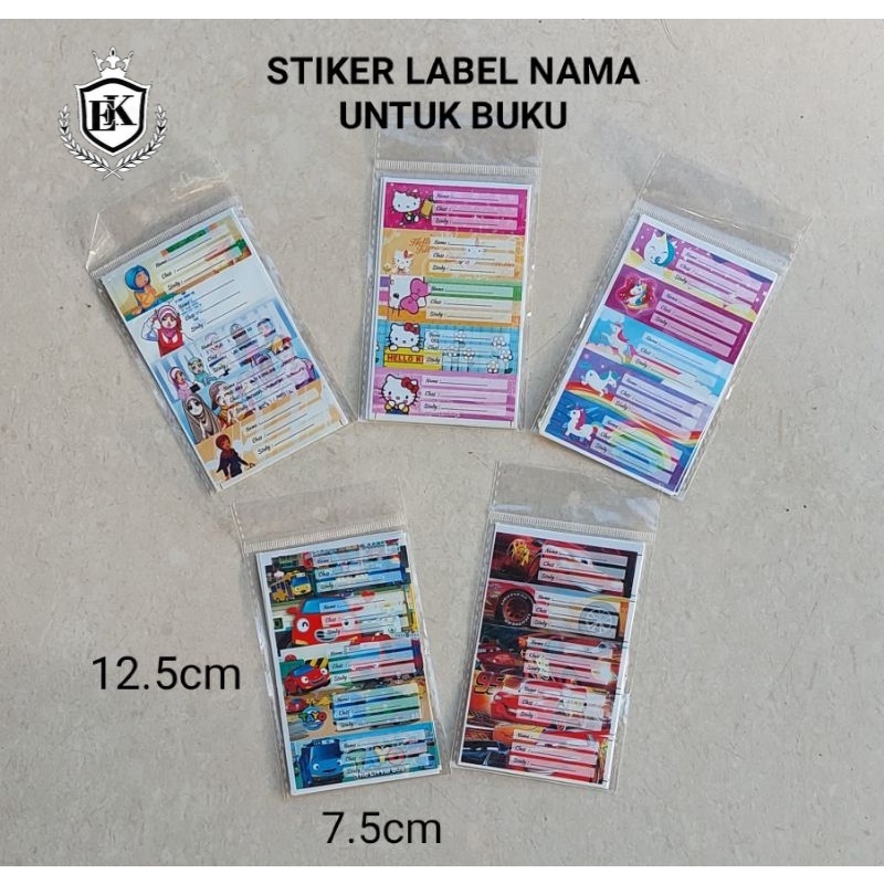 

Stiker Label Nama untuk Buku Tulis Sekolah (Ek_Official_store)