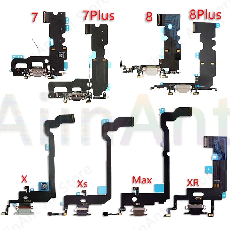 USB Mic Port Charger Dock Connector Charging Flex Cable For iPhone 7 8 Plus Xs Max X XR