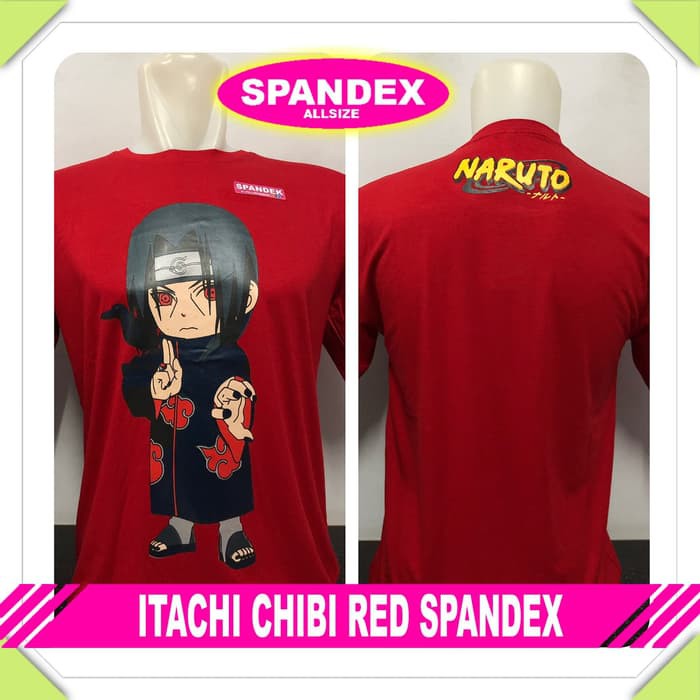 Kaos Baju distro pria anime onepiece - ITACHI CHIBI RED - Merah, L