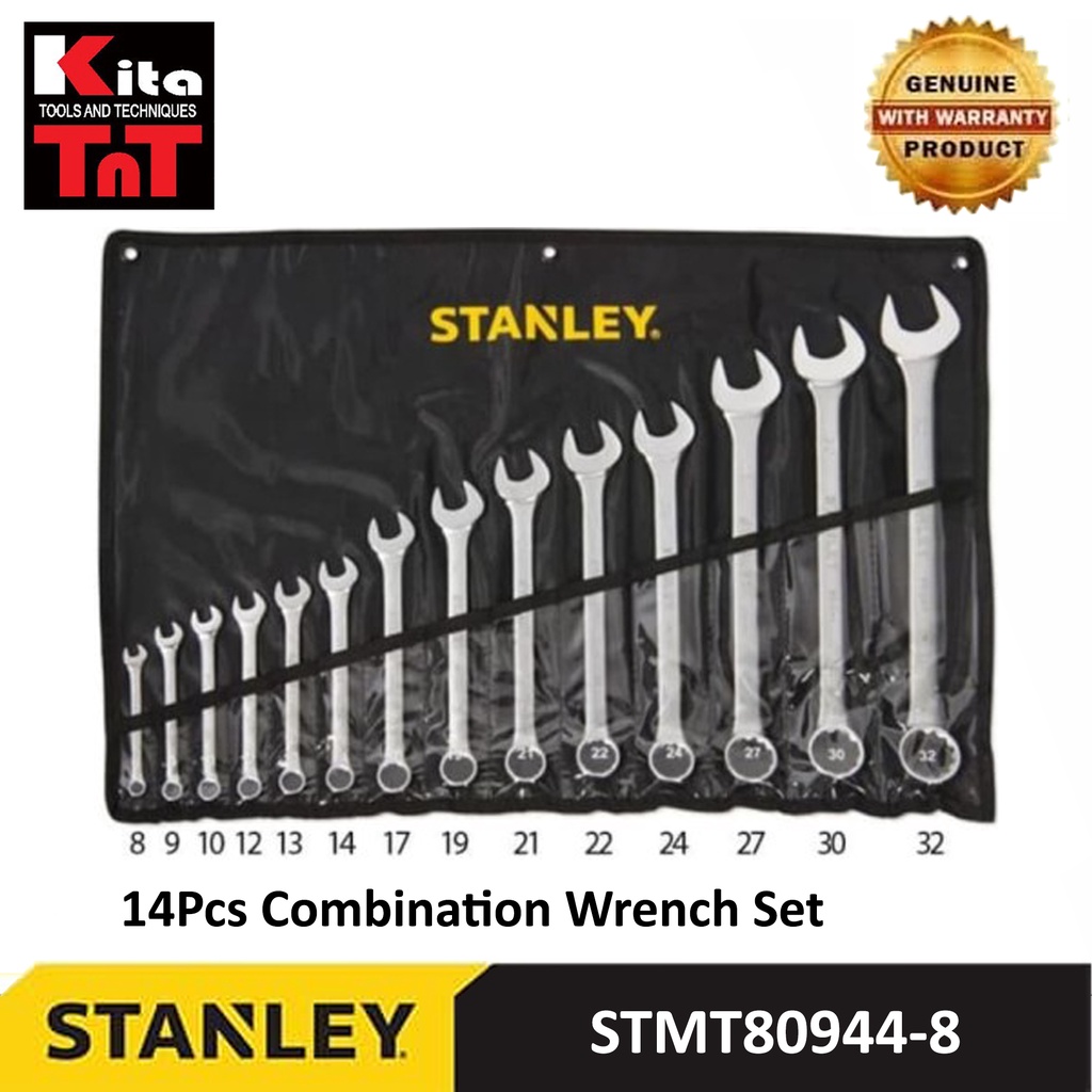 STANLEY - Combination Wrench Kunci Ring Pas 14Pcs 8-32mm - STMT80944-8