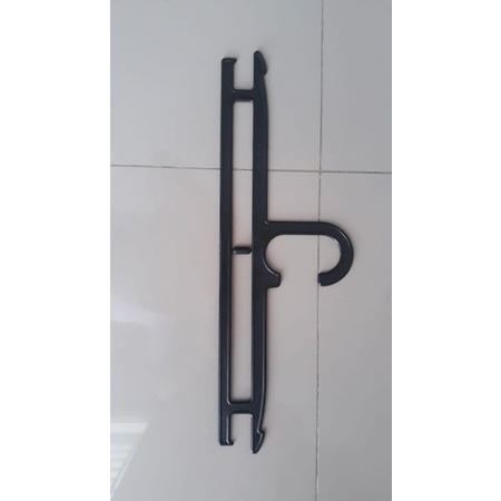 Hanger Gantungan Baju Plastik Tebal kuat 1Lusin Hitam