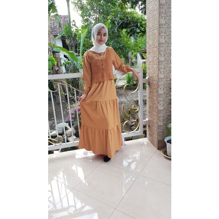 gamis rompi rajut