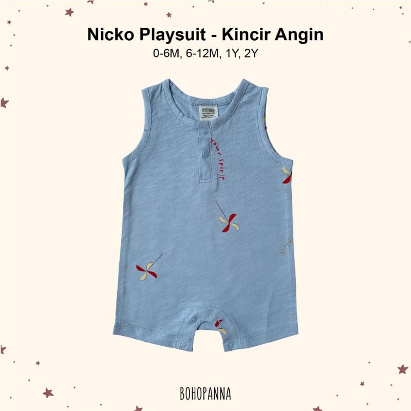 Bohopanna Nicko Playsuit // Jumpsuit Jumper Bayi &amp; Anak Unisex