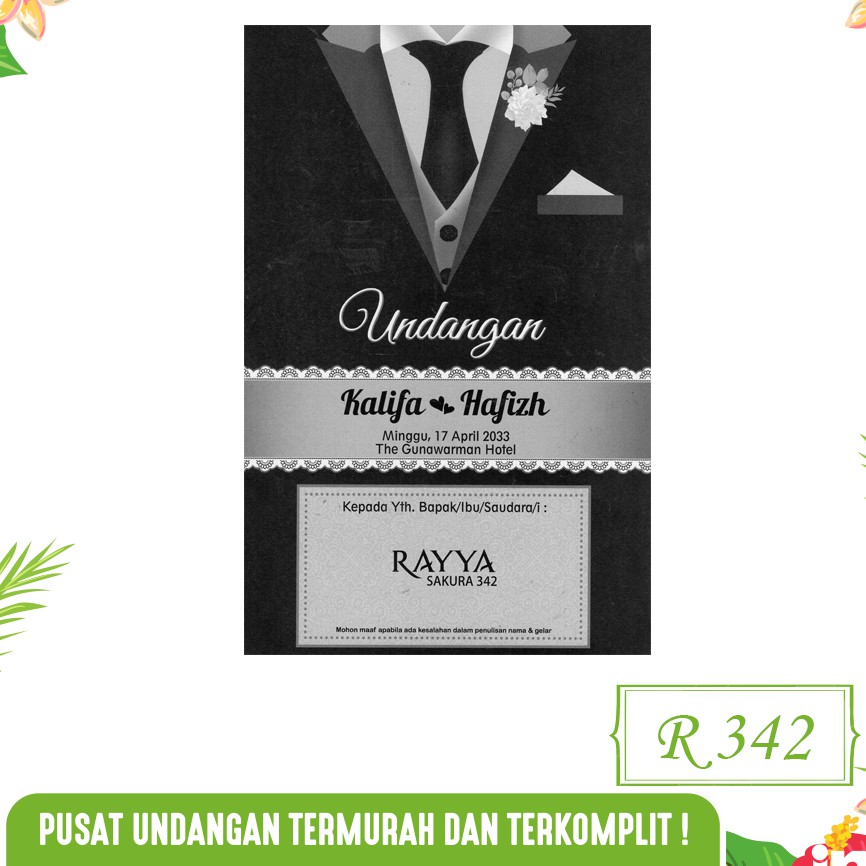 Blangko Undangan Pernikahan Murah Rayya 342