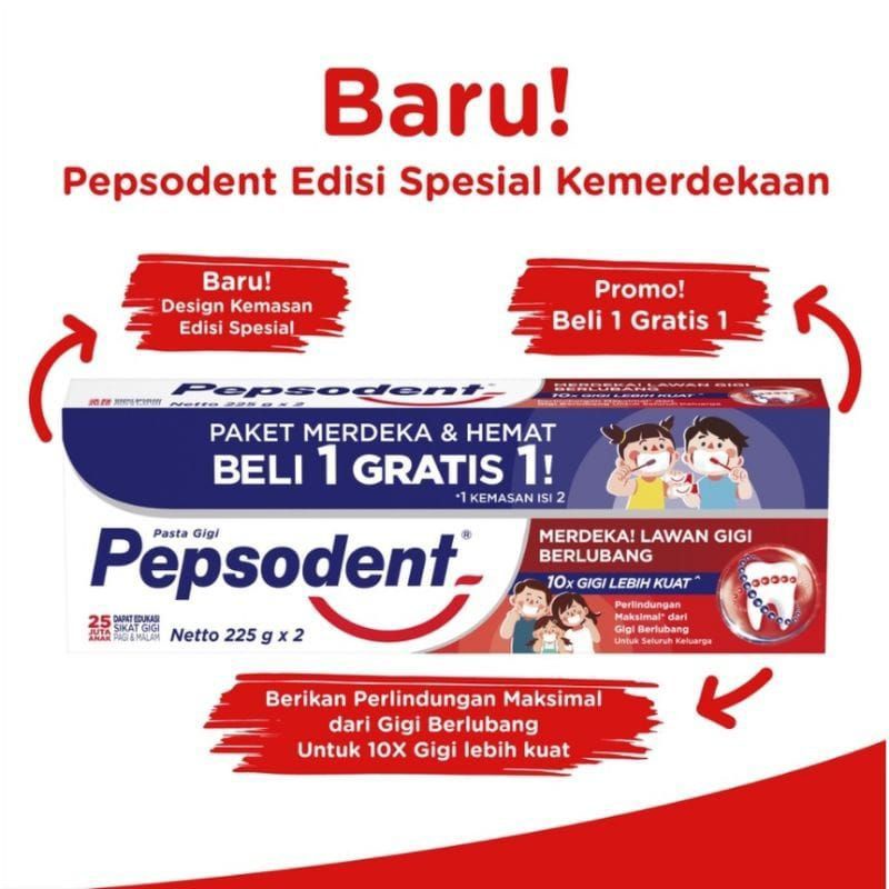 ZACT TUBE 190GR/PEPSODENT White Banded 2x225gr