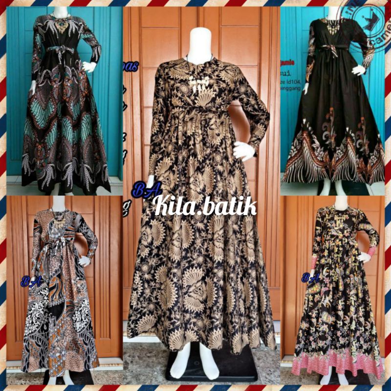 BATIK GAMIS  MOTIF TERBARU | BATIK PEKALONGAN  | GAMIS TERLARIS.S M L XL XXL/ld 98-100-104-110-120.