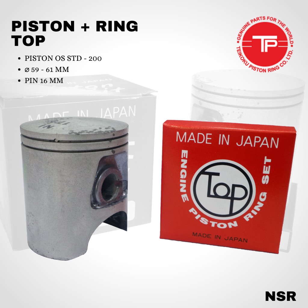 Seher Piston kit set TOP + ring TOP NSR os std - 200