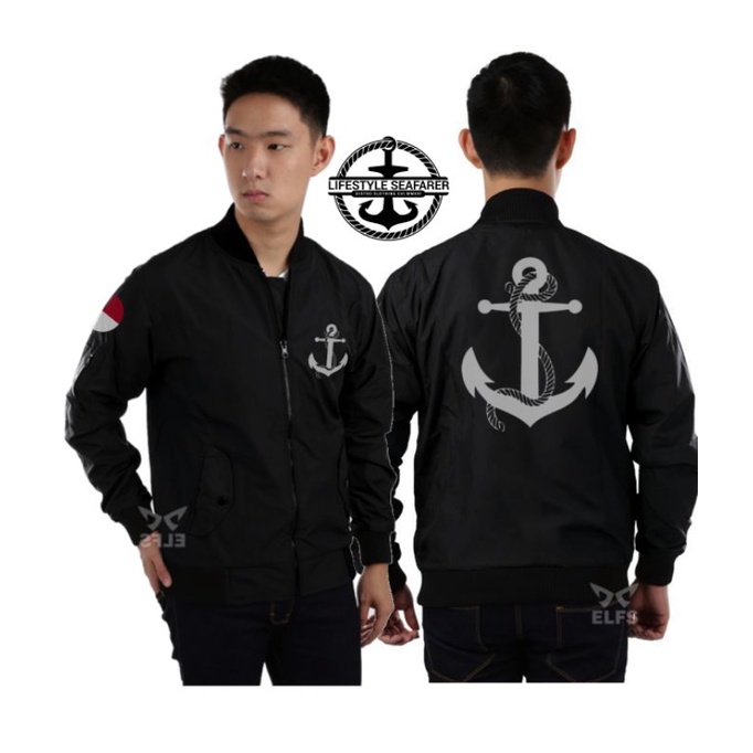 Jaket Bomber Pelaut/Jangkar/Logo bendera