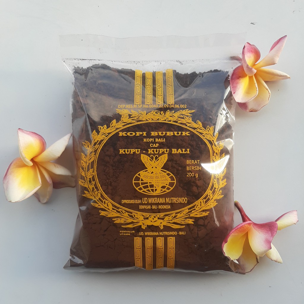 

KOPI BUBUK BALI GROSIR / ECERAN CAP KUPU KUPU BALI 200 GR