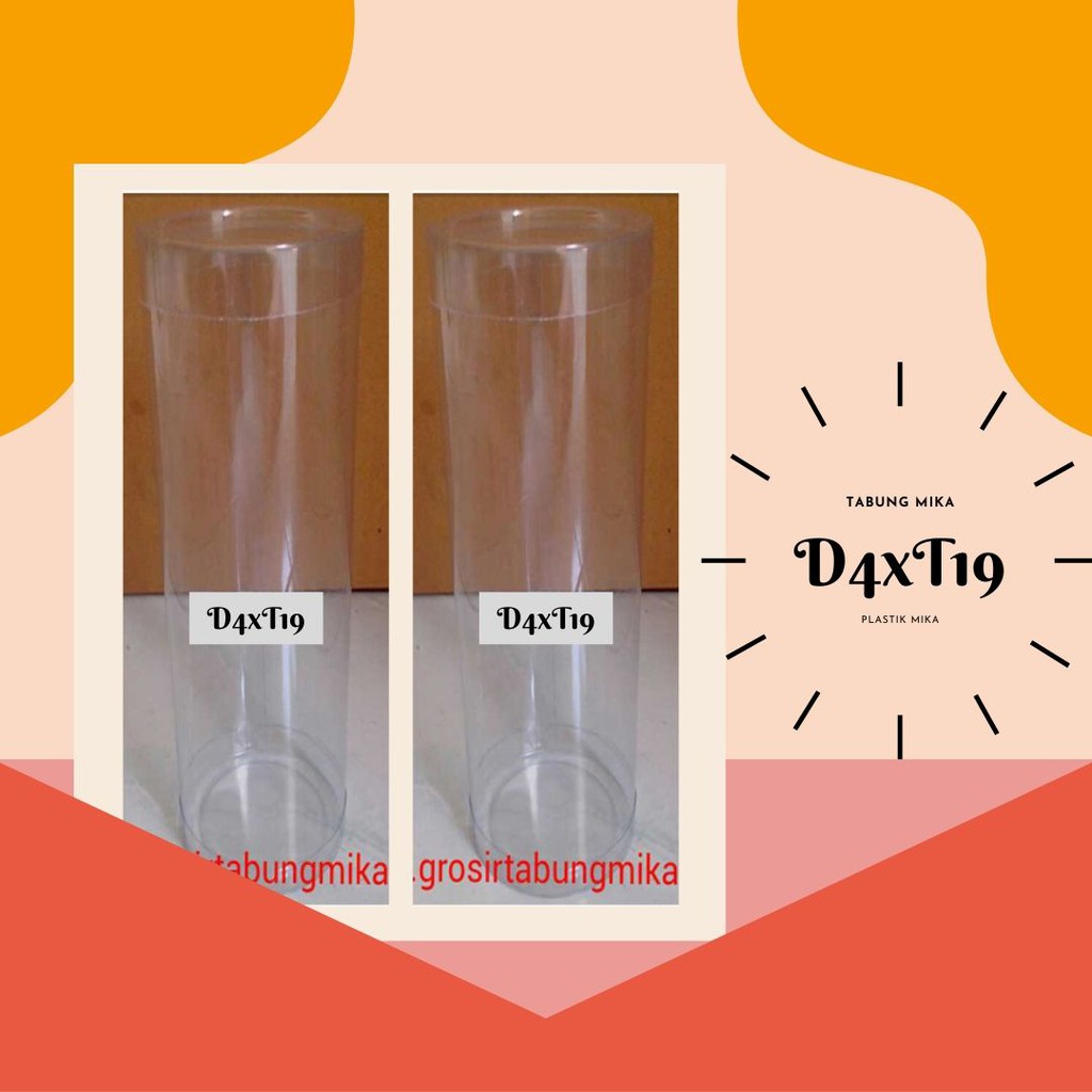 Tabung Mika Kue kering Toples Plastik Uk. D4xT9 isi 30 pcs per Dus Aman Untuk Makanan Ringan