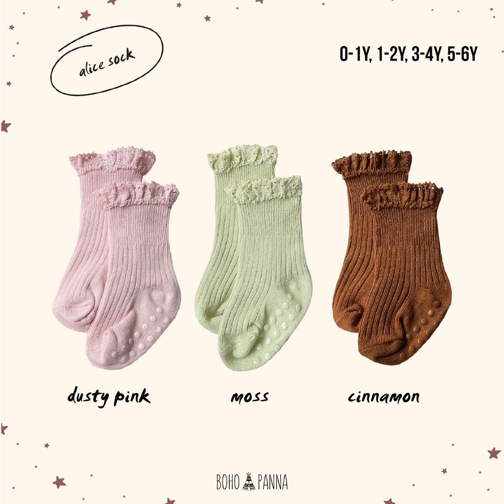 Kaos Kaki Bayi Anak Bohopanna Alice Sock 0-4 Tahun