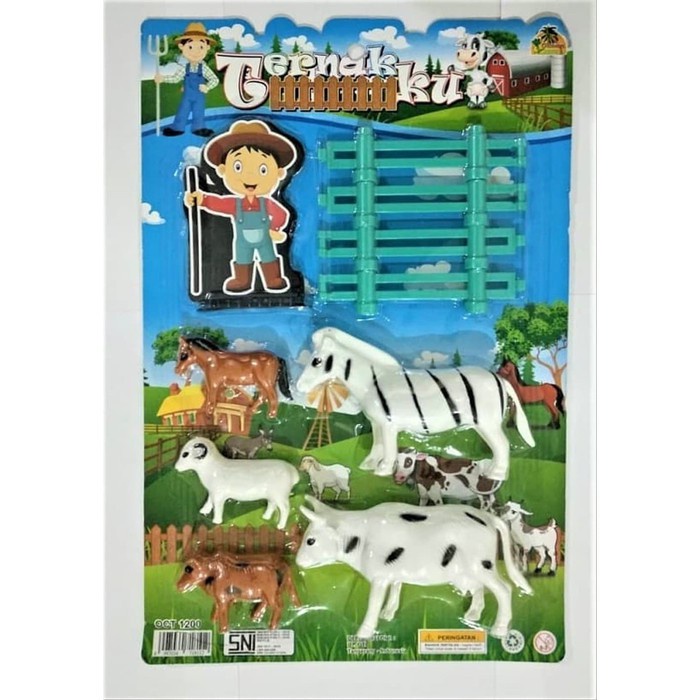 Mainan Anak hewan ternak karet Terbaru SNI - mainan binatang ternak karet - Mainan Anak Ternakku