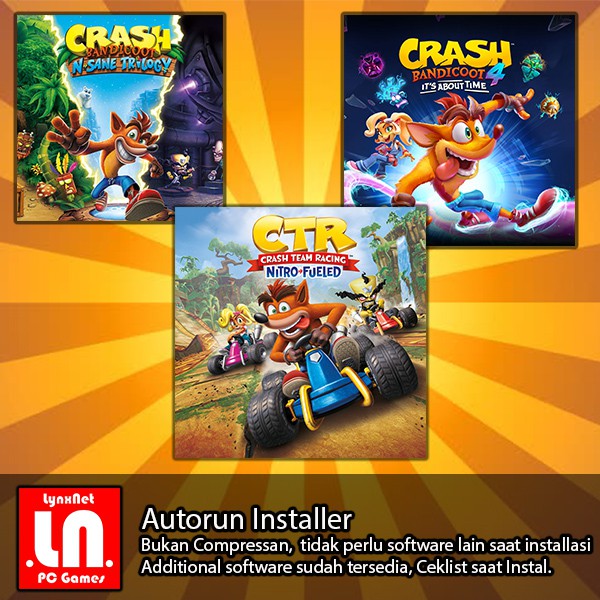 Crash Bandicoot - CTR - PC DVD Games